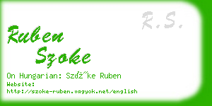 ruben szoke business card